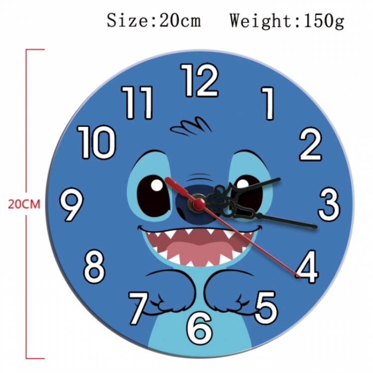 Lilo & Stitch Anime print alarm clock wall clock personality clock packaging size 25X25X4cm