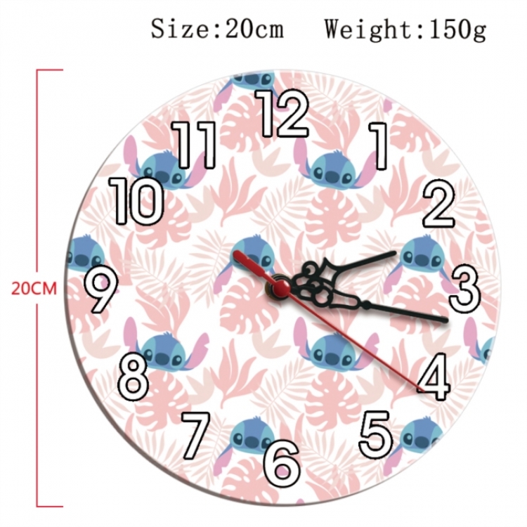Lilo & Stitch Anime print alarm clock wall clock personality clock packaging size 25X25X4cm
