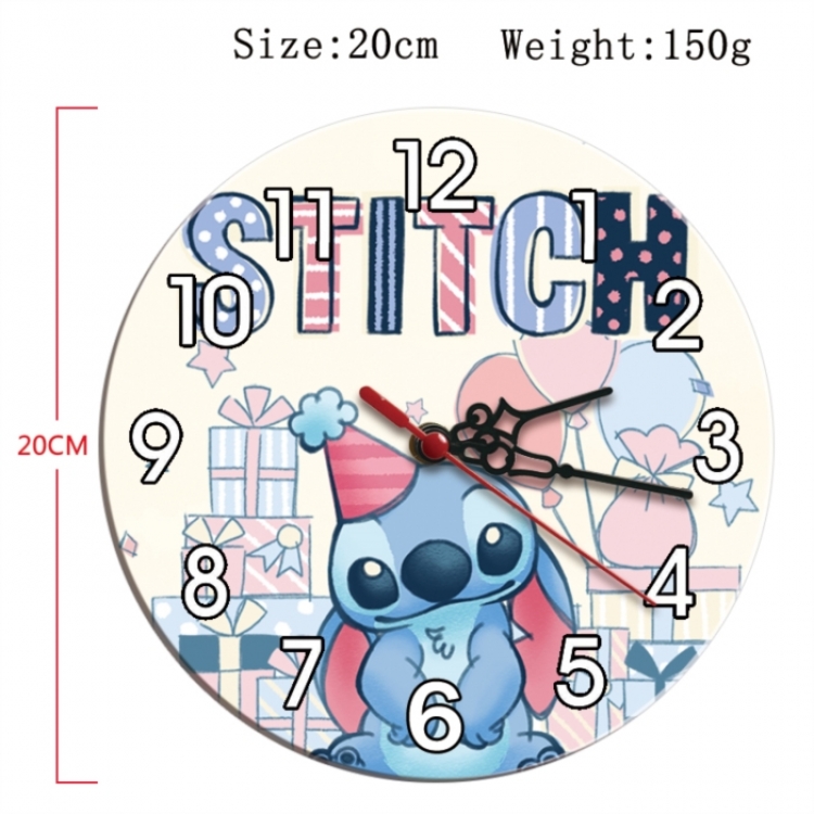 Lilo & Stitch Anime print alarm clock wall clock personality clock packaging size 25X25X4cm