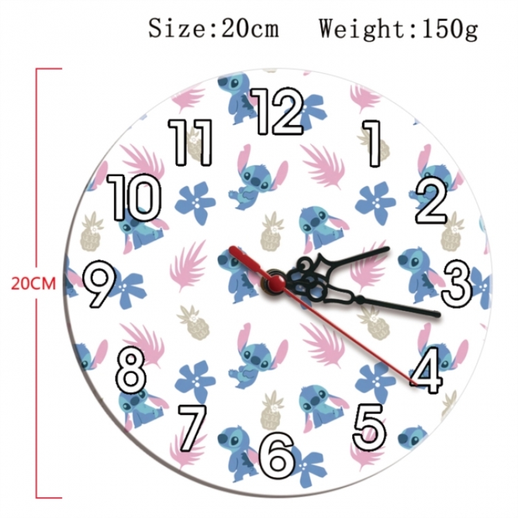 Lilo & Stitch Anime print alarm clock wall clock personality clock packaging size 25X25X4cm