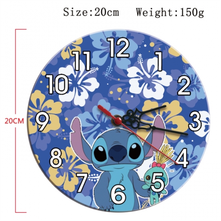 Lilo & Stitch Anime print alarm clock wall clock personality clock packaging size 25X25X4cm