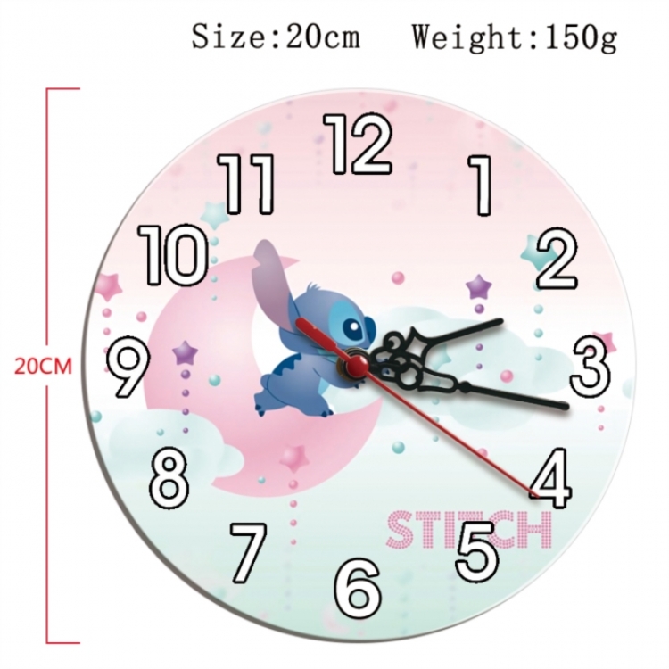 Lilo & Stitch Anime print alarm clock wall clock personality clock packaging size 25X25X4cm
