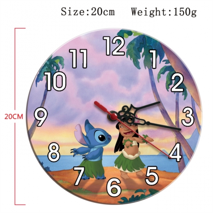 Lilo & Stitch Anime print alarm clock wall clock personality clock packaging size 25X25X4cm