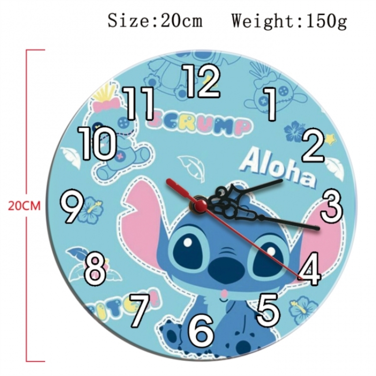 Lilo & Stitch Anime print alarm clock wall clock personality clock packaging size 25X25X4cm