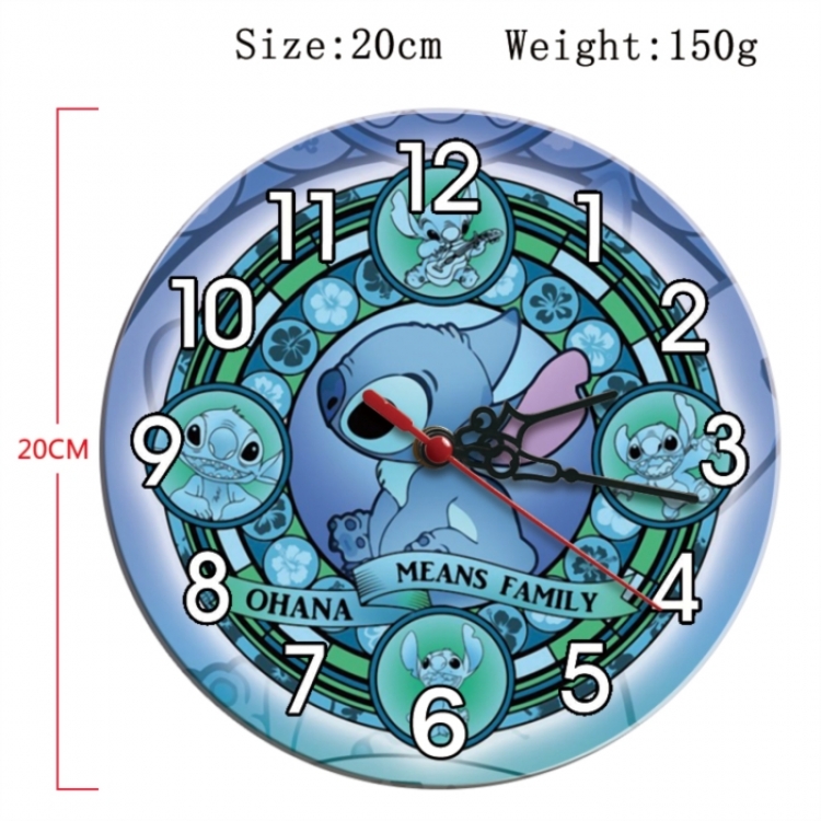 Lilo & Stitch Anime print alarm clock wall clock personality clock packaging size 25X25X4cm