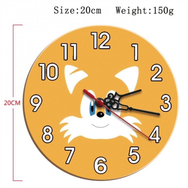 Sonic The Hedgehog Anime print alarm clock wall clock personality clock packaging size 25X25X4cm