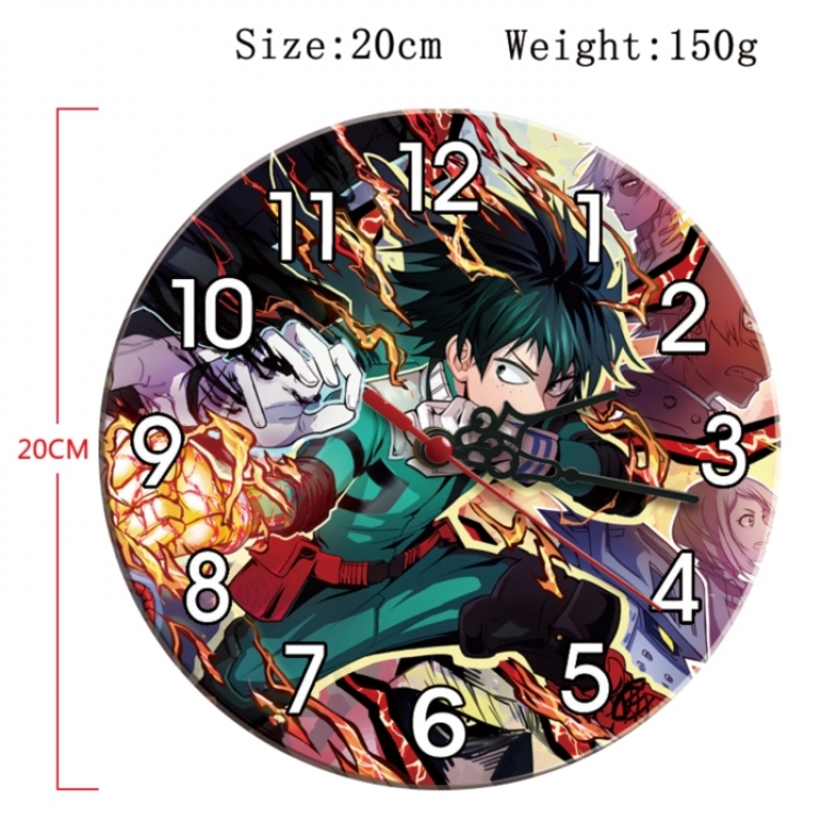 My Hero Academia Anime print alarm clock wall clock personality clock packaging size 25X25X4cm