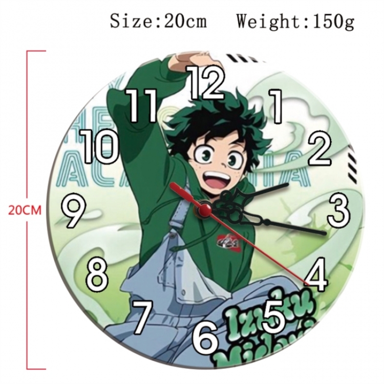 My Hero Academia Anime print alarm clock wall clock personality clock packaging size 25X25X4cm