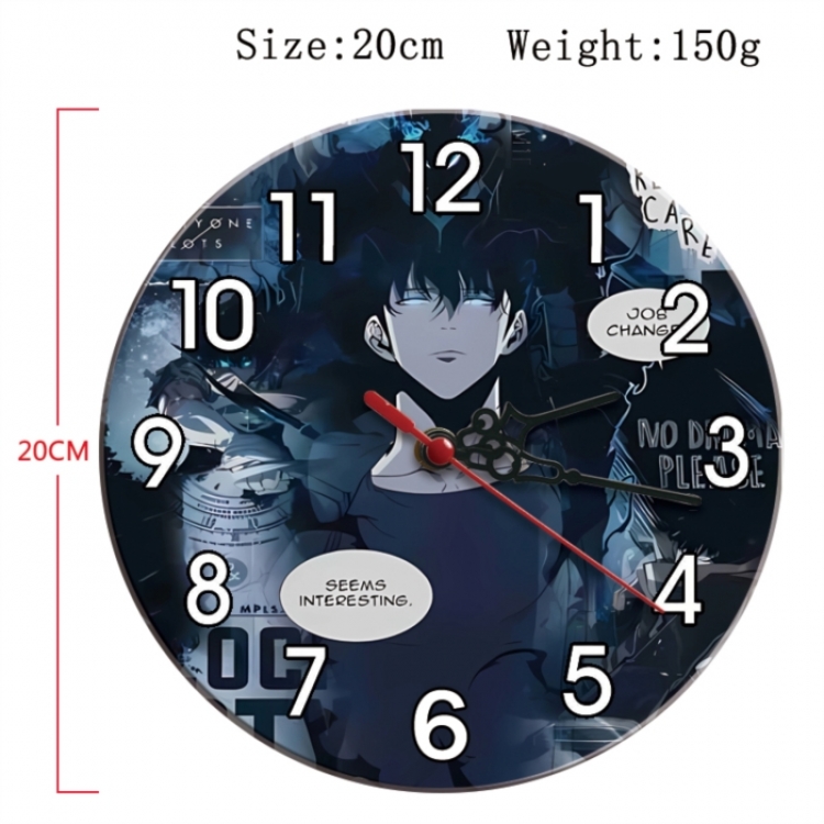 Solo Leveling:Arise Anime print alarm clock wall clock personality clock packaging diameter 20cm