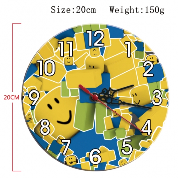 Roblox Anime print alarm clock wall clock personality clock packaging size 25X25X4cm