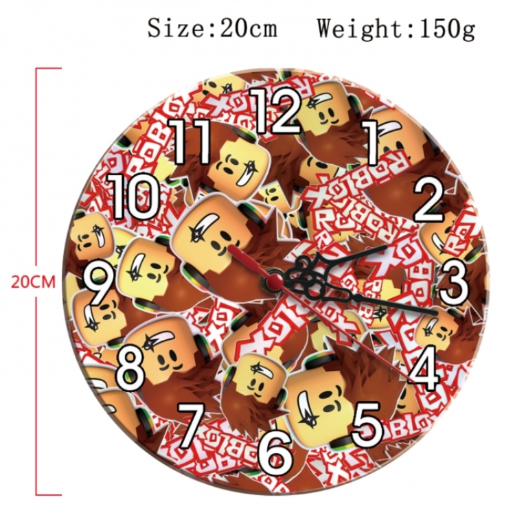 Roblox Anime print alarm clock wall clock personality clock packaging size 25X25X4cm
