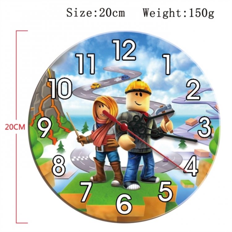 Roblox Anime print alarm clock wall clock personality clock packaging size 25X25X4cm