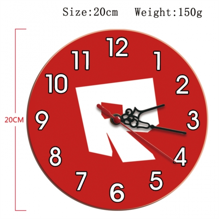 Roblox Anime print alarm clock wall clock personality clock packaging size 25X25X4cm