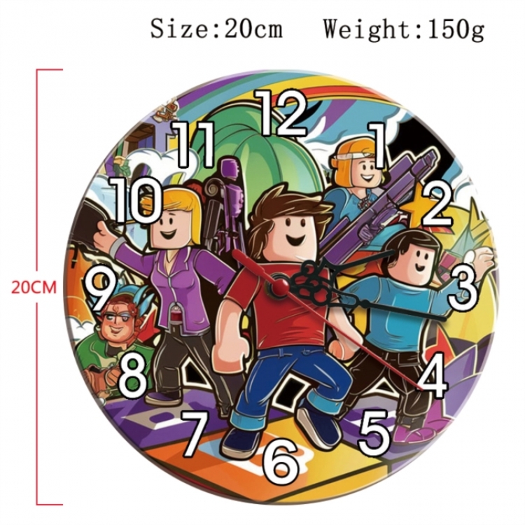 Roblox Anime print alarm clock wall clock personality clock packaging size 25X25X4cm