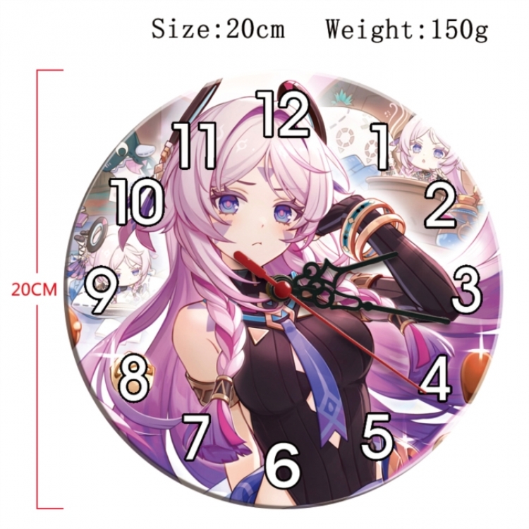 Genshin Impact Anime print alarm clock wall clock personality clock packaging diameter 20cm