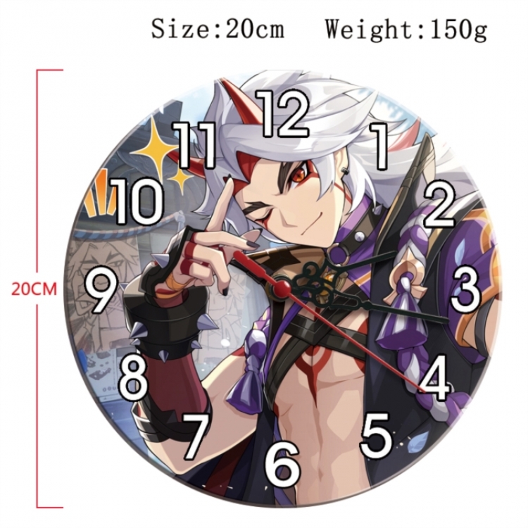 Genshin Impact Anime print alarm clock wall clock personality clock packaging diameter 20cm