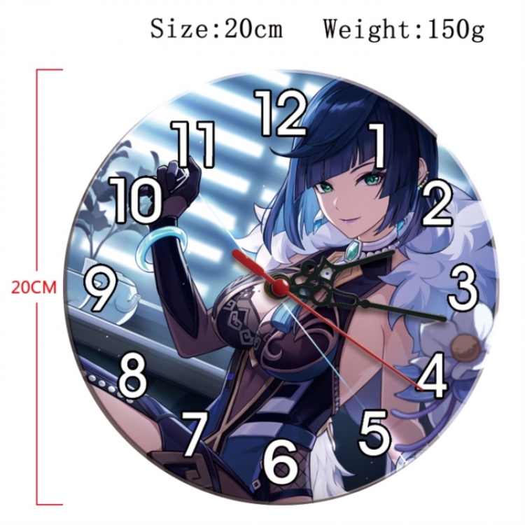 Genshin Impact Anime print alarm clock wall clock personality clock packaging diameter 20cm