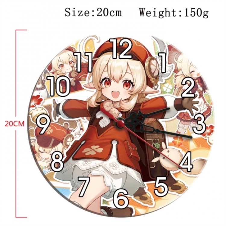 Genshin Impact Anime print alarm clock wall clock personality clock packaging diameter 20cm