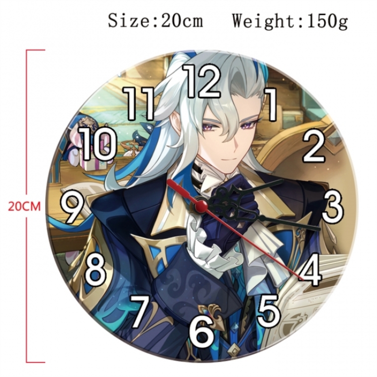 Genshin Impact Anime print alarm clock wall clock personality clock packaging diameter 20cm