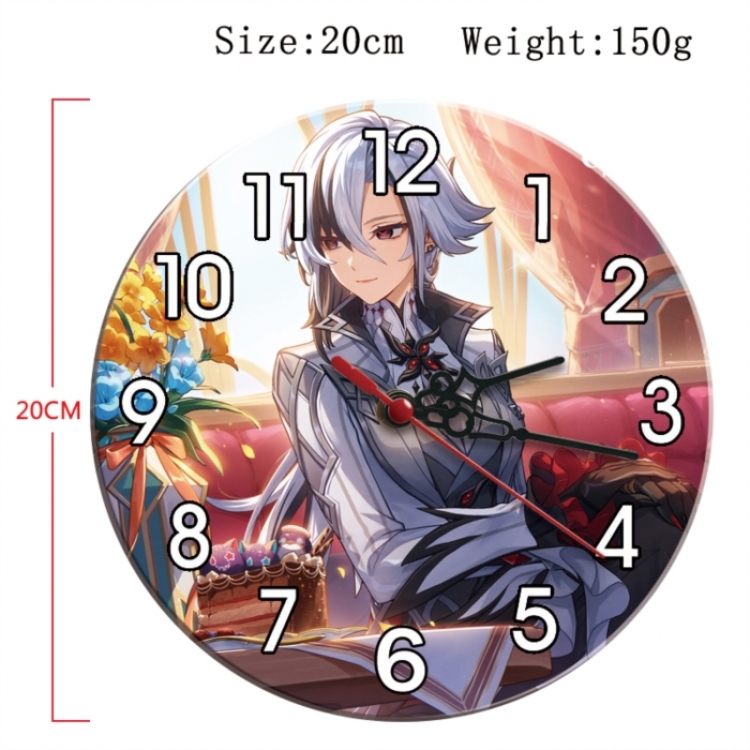 Genshin Impact Anime print alarm clock wall clock personality clock packaging diameter 20cm