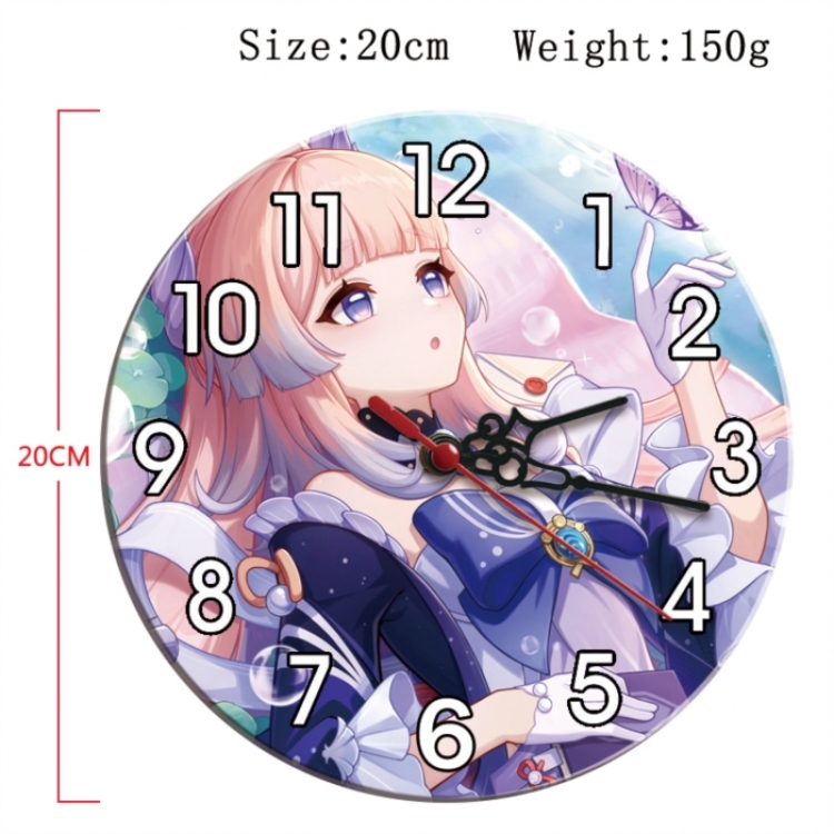 Genshin Impact Anime print alarm clock wall clock personality clock packaging diameter 20cm