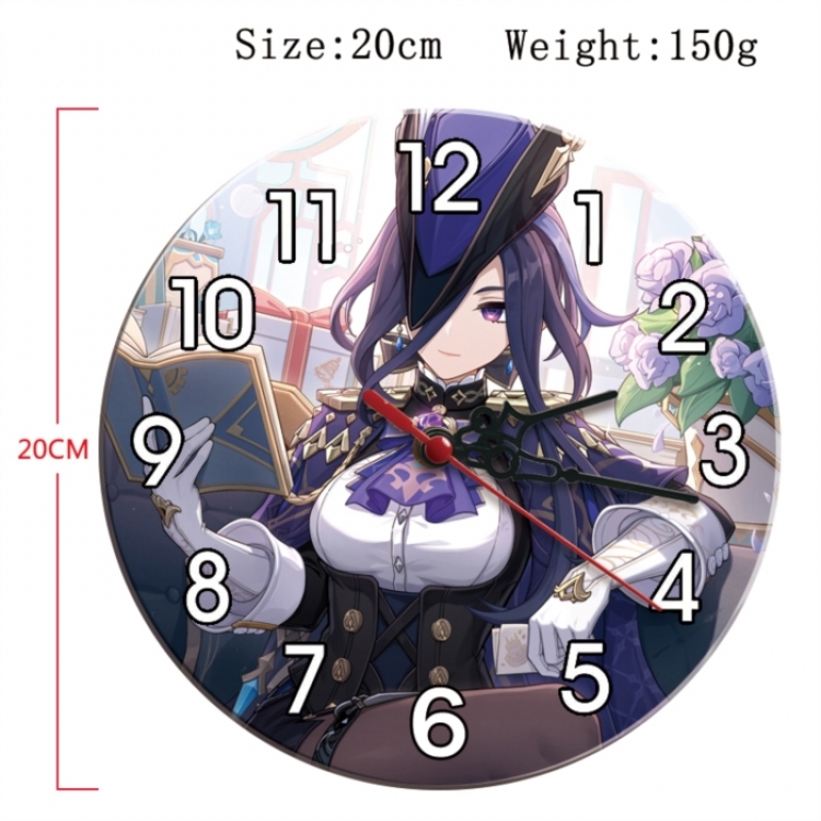 Genshin Impact Anime print alarm clock wall clock personality clock packaging diameter 20cm
