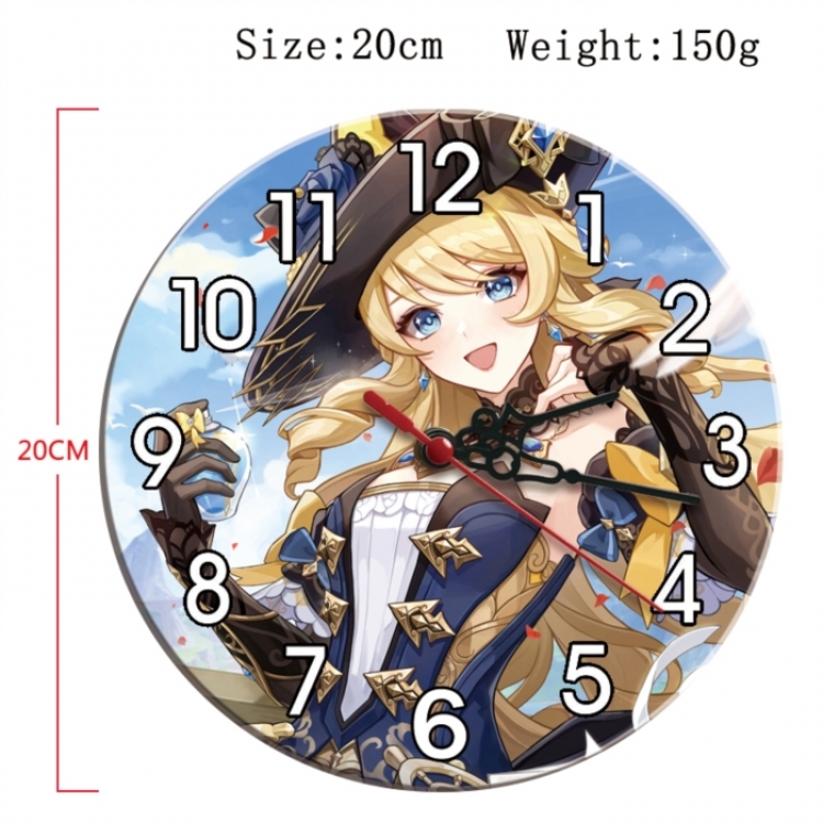 Genshin Impact Anime print alarm clock wall clock personality clock packaging diameter 20cm