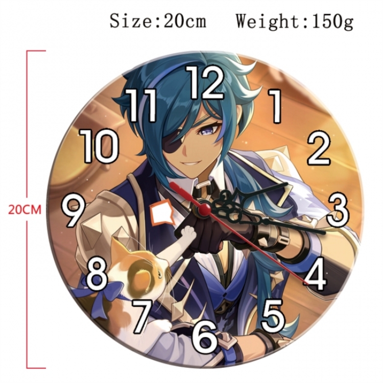Genshin Impact Anime print alarm clock wall clock personality clock packaging diameter 20cm