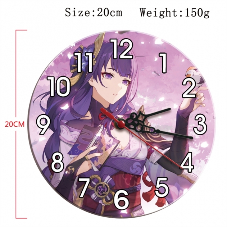 Genshin Impact Anime print alarm clock wall clock personality clock packaging diameter 20cm