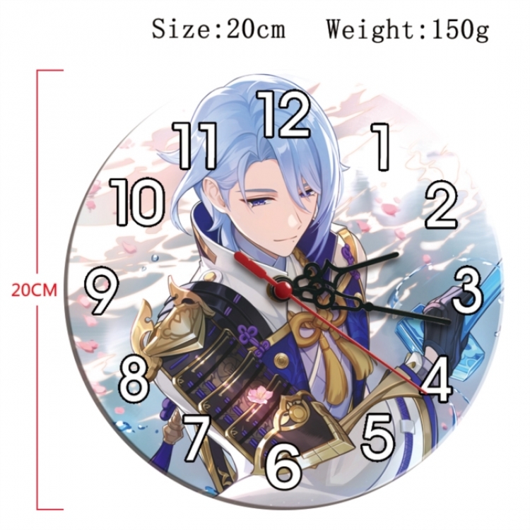 Genshin Impact Anime print alarm clock wall clock personality clock packaging diameter 20cm