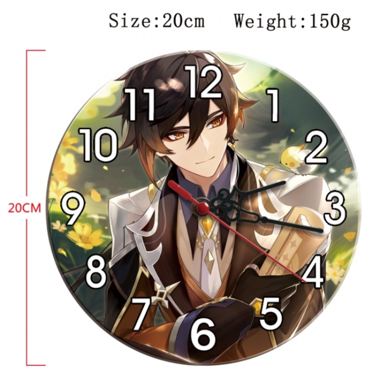 Genshin Impact Anime print alarm clock wall clock personality clock packaging diameter 20cm