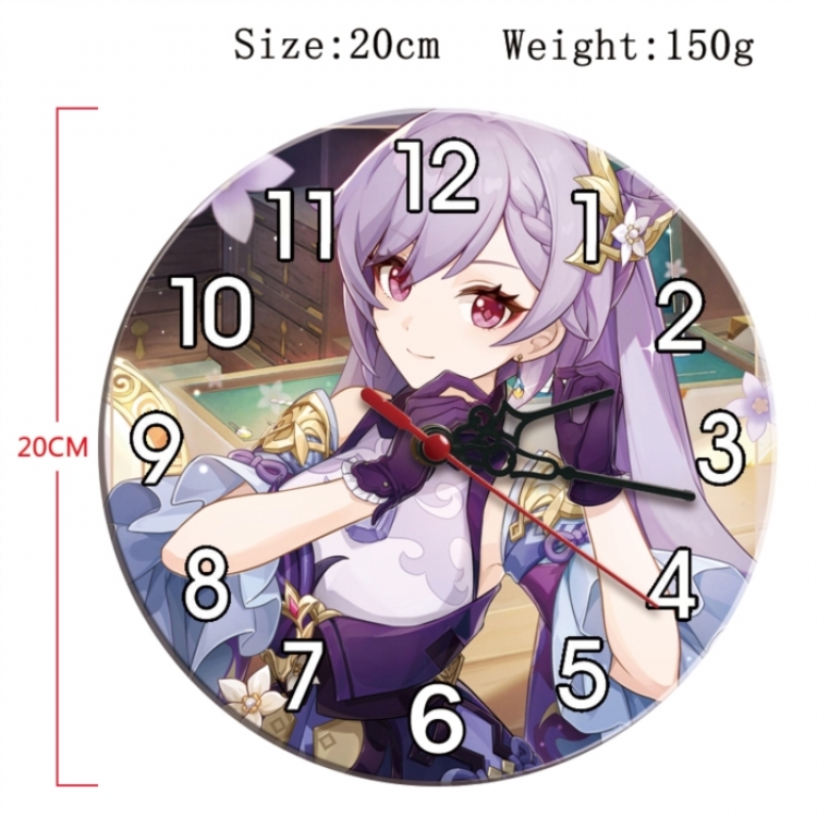 Genshin Impact Anime print alarm clock wall clock personality clock packaging diameter 20cm