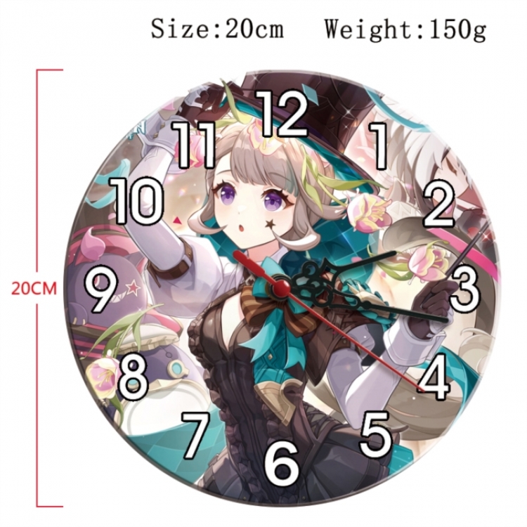 Genshin Impact Anime print alarm clock wall clock personality clock packaging diameter 20cm