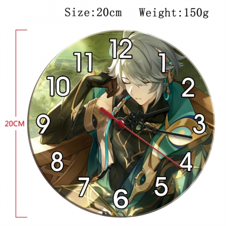 Genshin Impact Anime print alarm clock wall clock personality clock packaging diameter 20cm