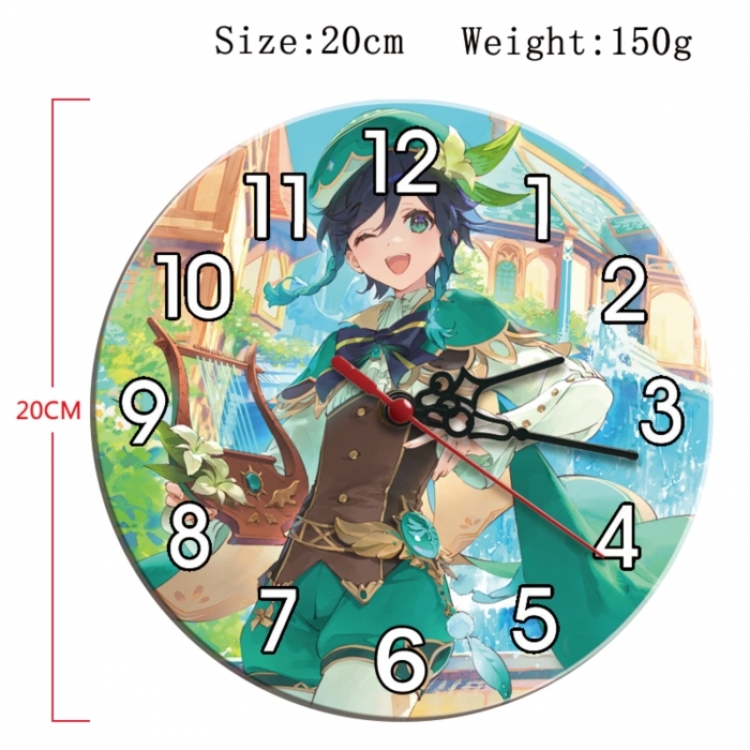Genshin Impact Anime print alarm clock wall clock personality clock packaging diameter 20cm
