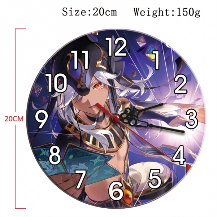 Genshin Impact Anime print alarm clock wall clock personality clock packaging diameter 20cm