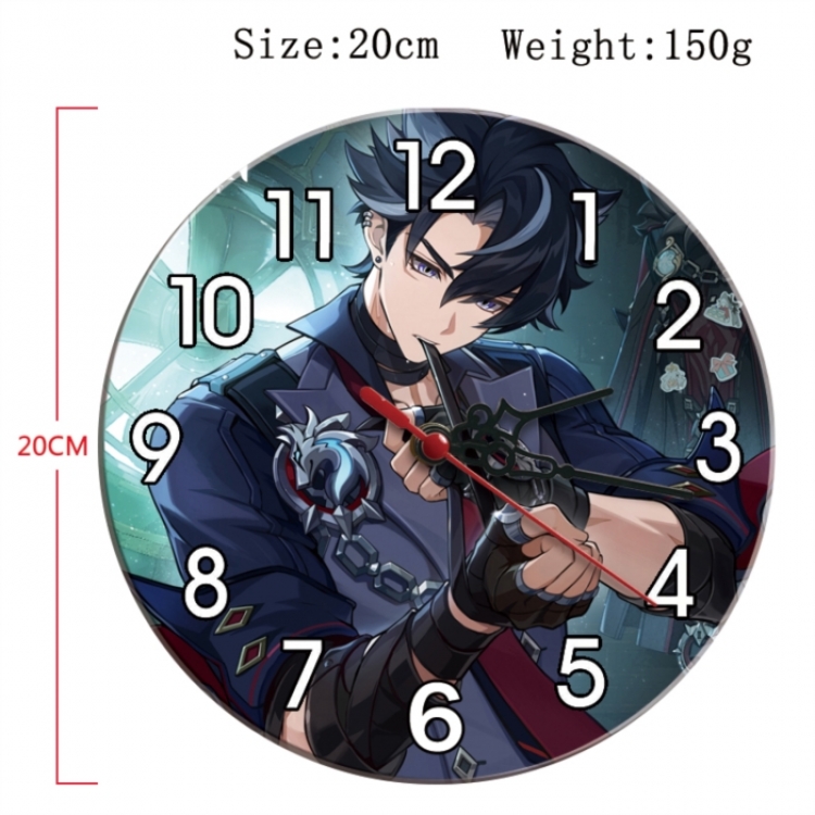 Genshin Impact Anime print alarm clock wall clock personality clock packaging diameter 20cm