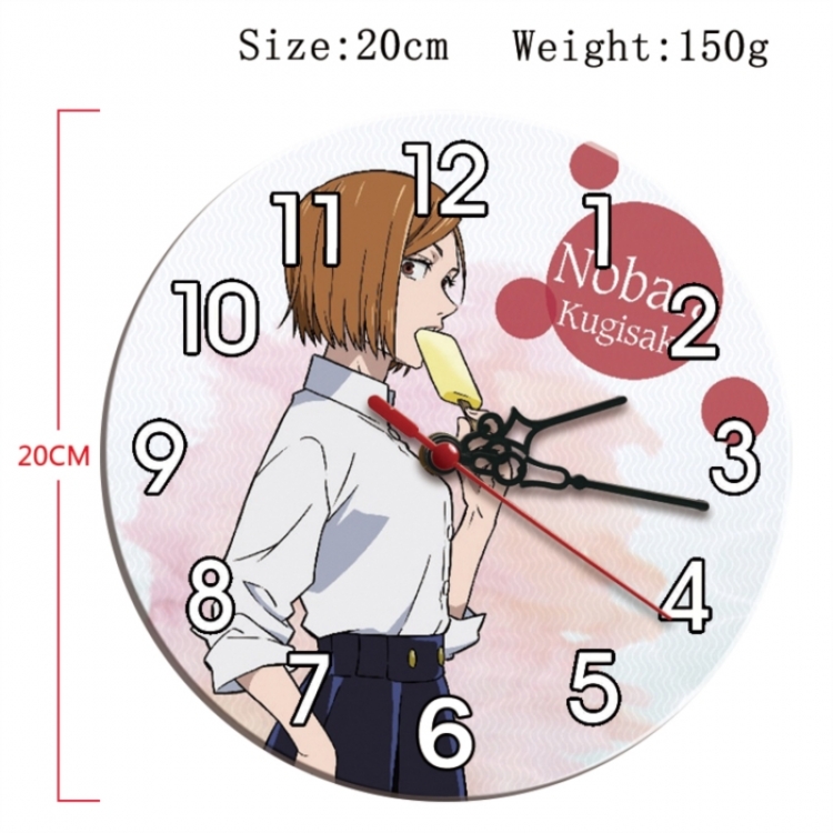 Jujutsu Kaisen Anime print alarm clock wall clock personality clock packaging diameter 20cm