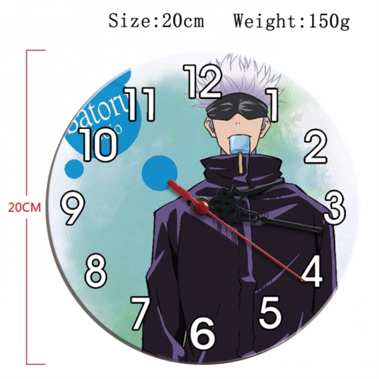 Jujutsu Kaisen Anime print alarm clock wall clock personality clock packaging diameter 20cm