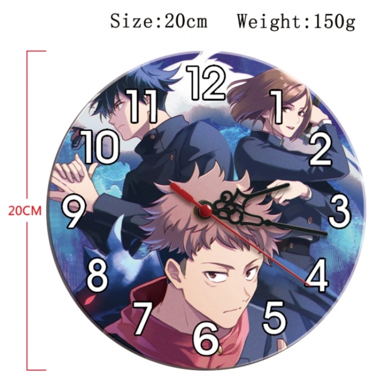 Jujutsu Kaisen Anime print alarm clock wall clock personality clock packaging diameter 20cm