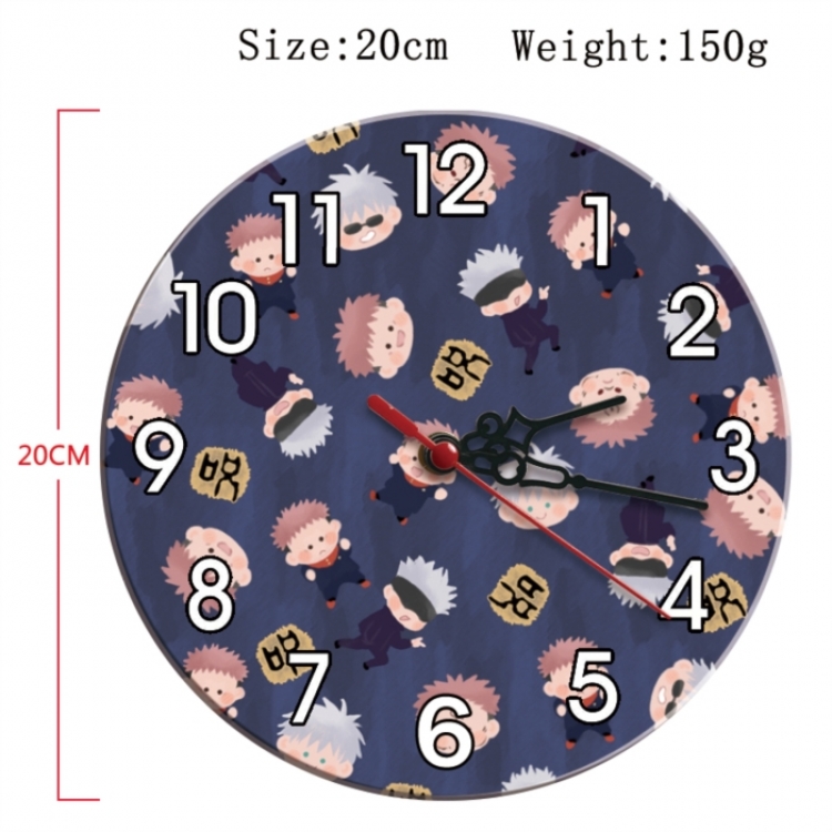 Jujutsu Kaisen Anime print alarm clock wall clock personality clock packaging diameter 20cm