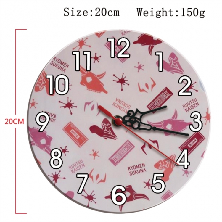 Jujutsu Kaisen Anime print alarm clock wall clock personality clock packaging diameter 20cm