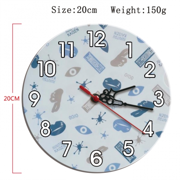 Jujutsu Kaisen Anime print alarm clock wall clock personality clock packaging diameter 20cm