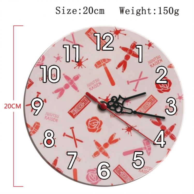 Jujutsu Kaisen Anime print alarm clock wall clock personality clock packaging diameter 20cm