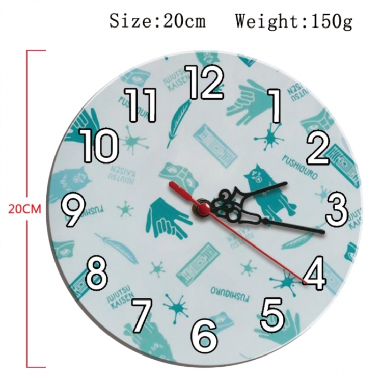 Jujutsu Kaisen Anime print alarm clock wall clock personality clock packaging diameter 20cm