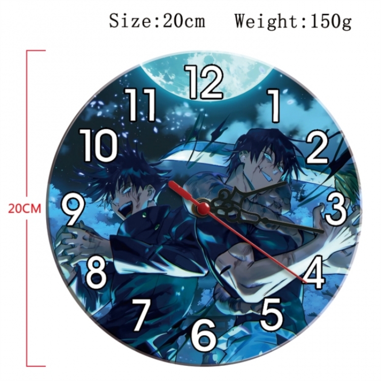 Jujutsu Kaisen Anime print alarm clock wall clock personality clock packaging diameter 20cm