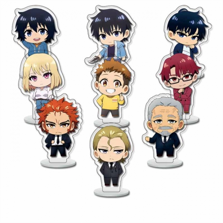 Solo Leveling:Arise Anime Character acrylic Small Standing Plates  Keychain 6cm a set of 9 B494