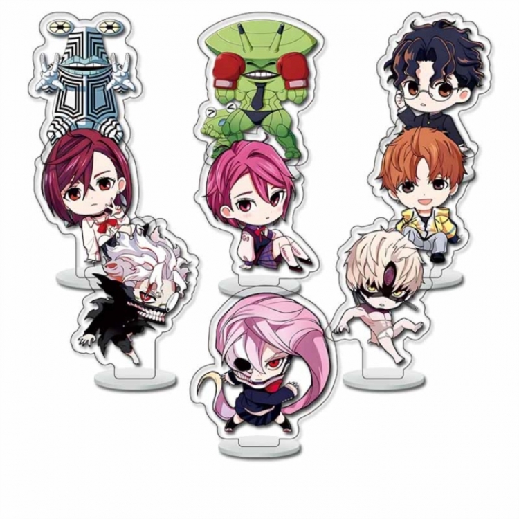 DANDADAN Anime Character acrylic Small Standing Plates  Keychain 6cm a set of 9 B487