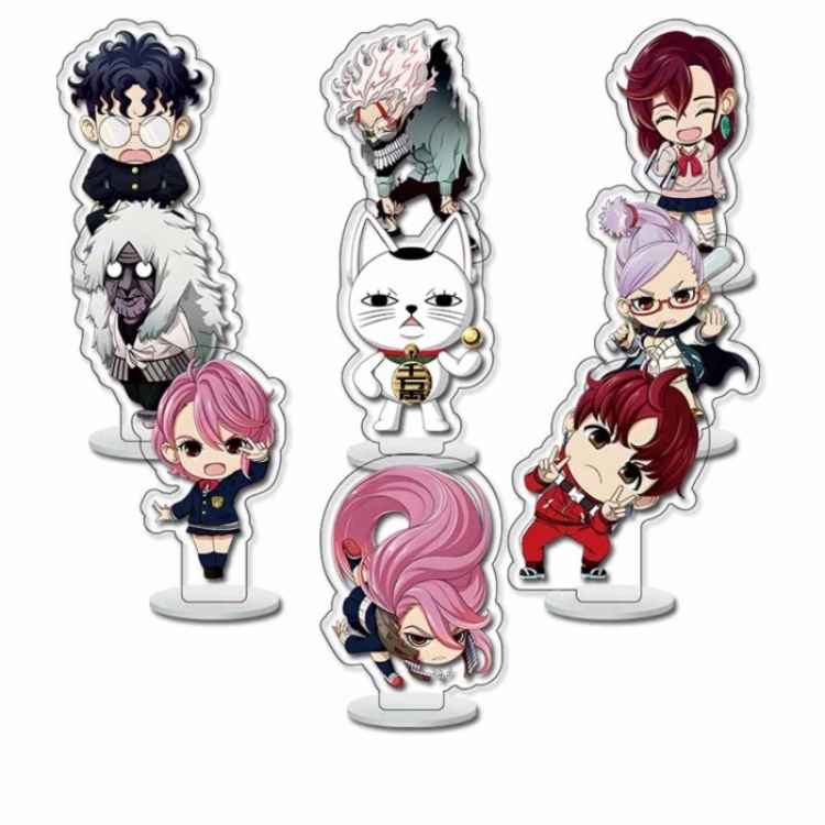 DANDADAN Anime Character acrylic Small Standing Plates  Keychain 6cm a set of 9 B486