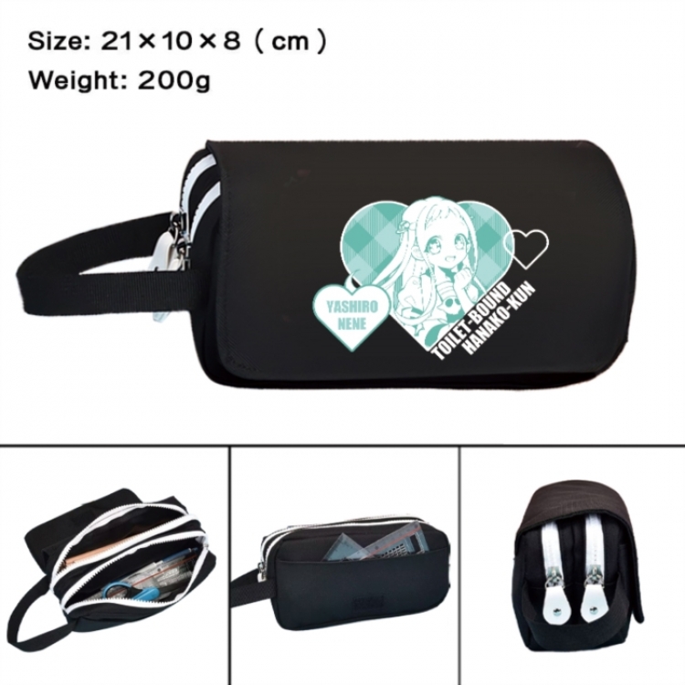 Toilet-bound Hanako-kun Anime peripheral handheld large capacity double-layer Oxford cloth pencil case 21X10X8cm